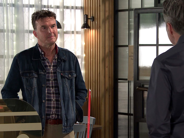 Ray and Scott on Coronation Street on October 12, 2020
