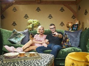 Denise van Outen and Eddie Boxshall on Celebrity Gogglebox
