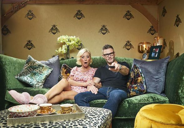 Denise van Outen and Eddie Boxshall on Celebrity Gogglebox