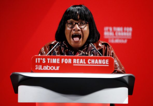 Diane Abbott pictured on November 26, 2019