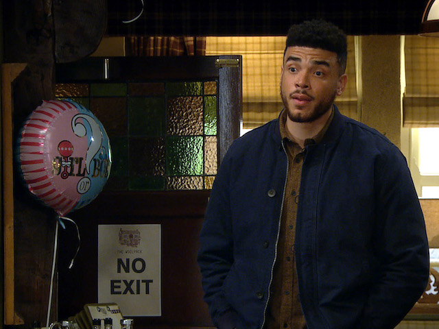 Nate and Belle on Emmerdale on November 17, 2020