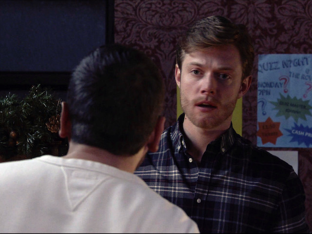 Carla, Daniel and Peter on Coronation Street on December 9, 2020
