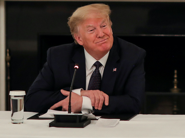 Donald Trump pictured on May 18, 2020