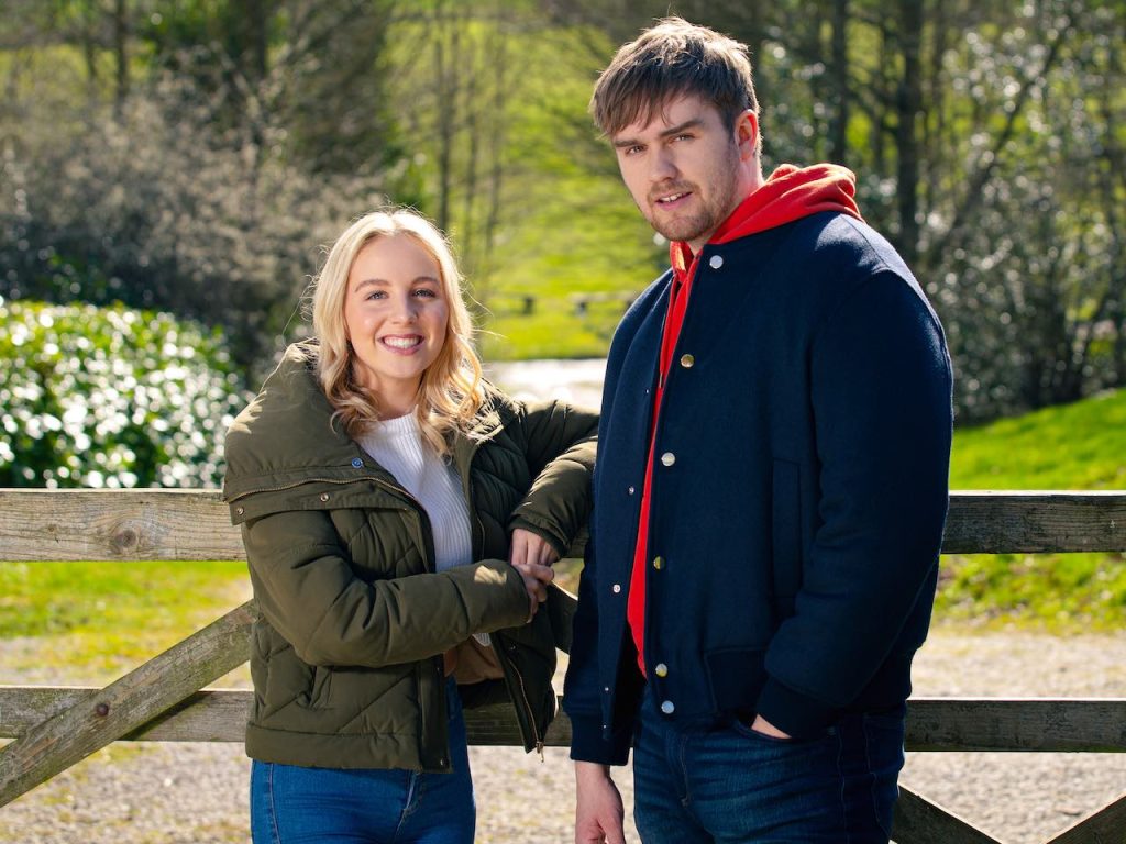 James Chase as Tom King and Eden Taylor-Draper as Belle Dingle on Emmerdale