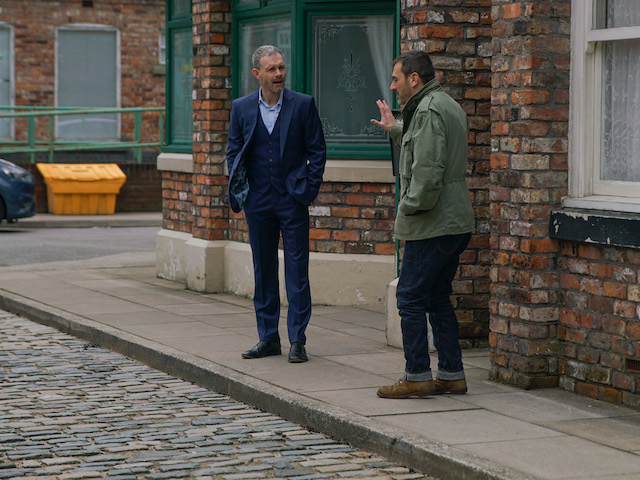 Nick and Peter on Coronation Street on July 3, 2020