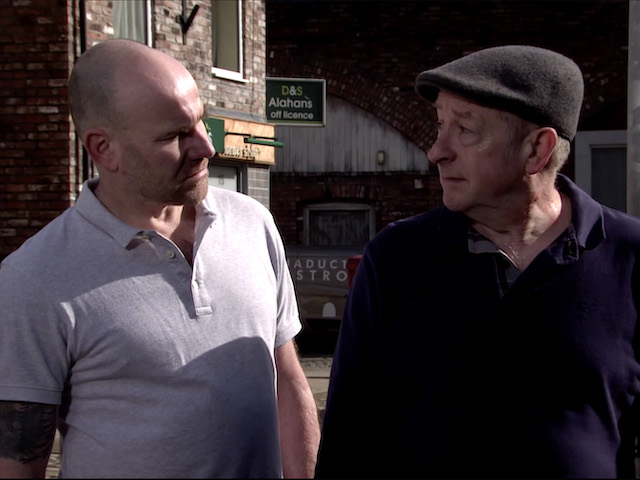 Alya, Ryan, Tim and Geoff on Coronation Street on July 15, 2020