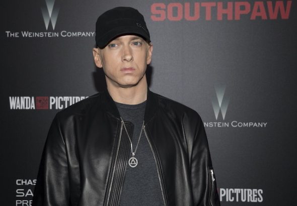 Eminem pictured on July 20, 2015