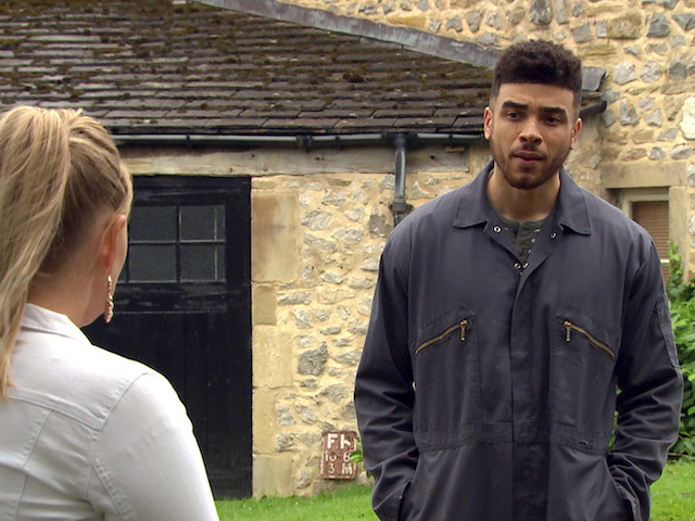Nate and Tracy on Emmerdale on August 7, 2020