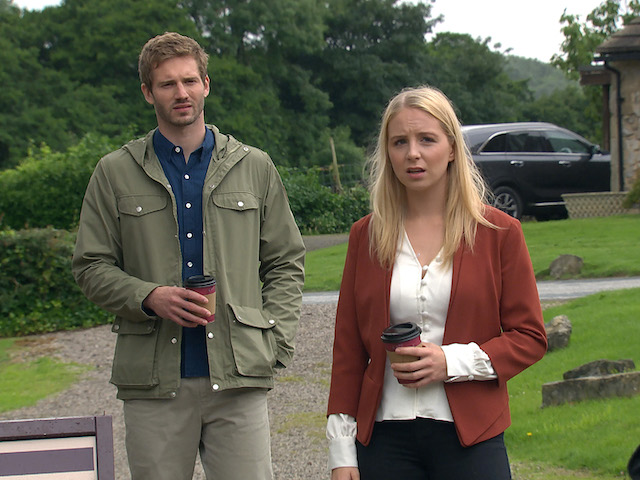 Cain, Belle and Jamie on Emmerdale on September 9, 2020