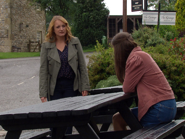 Nicola and Sarah on Emmerdale on July 29, 2020
