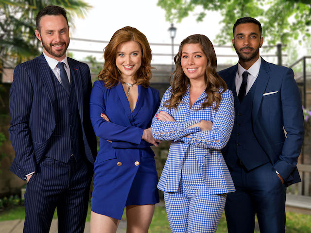 James, Verity, Maxine and Sami on Hollyoaks on October 6, 2020