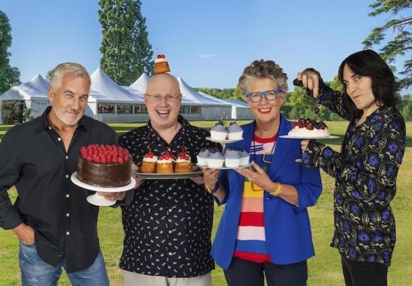 Paul Hollywood, Matt Lucas, Prue Leith and Noel Fielding on The Great British Bake Off