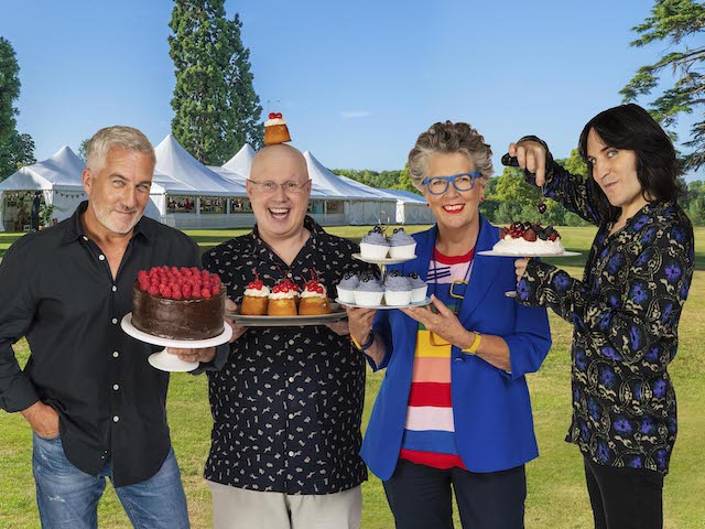 Paul Hollywood, Matt Lucas, Prue Leith and Noel Fielding on The Great British Bake Off