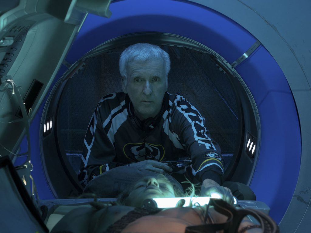 James Cameron on the set of Avatar: The Way of Water