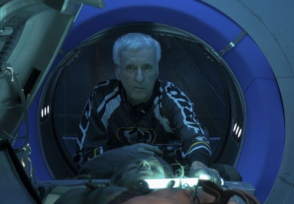 James Cameron on the set of Avatar: The Way of Water
