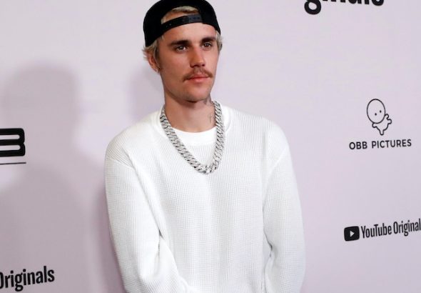 Justin Bieber pictured on January 27, 2020