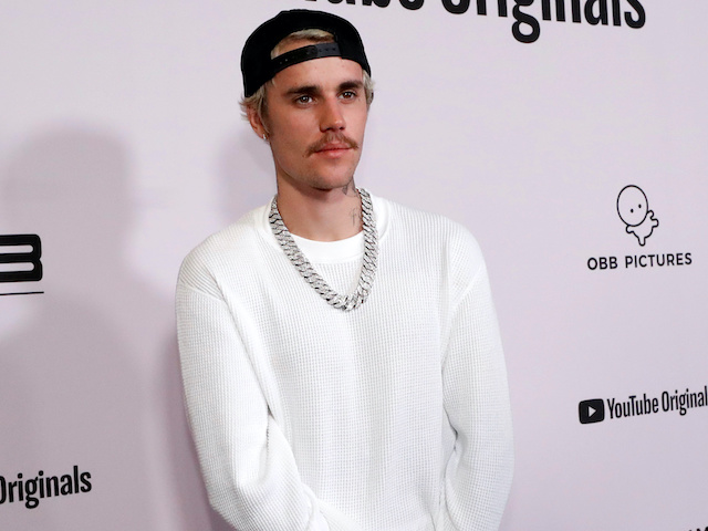Justin Bieber pictured on January 27, 2020