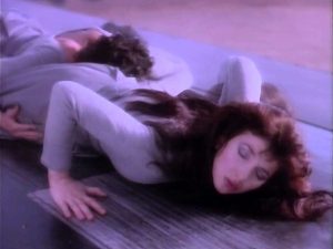 Kate Bush in the Running Up That Hill music video