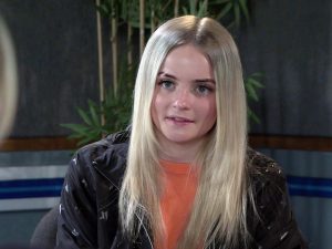 Millie Gibson as Kelly Neelan on Coronation Street
