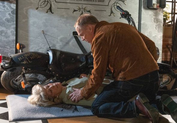 Todd Boyce as Stephen Reid and Sue Nicholls as Audrey Roberts on Coronation Street