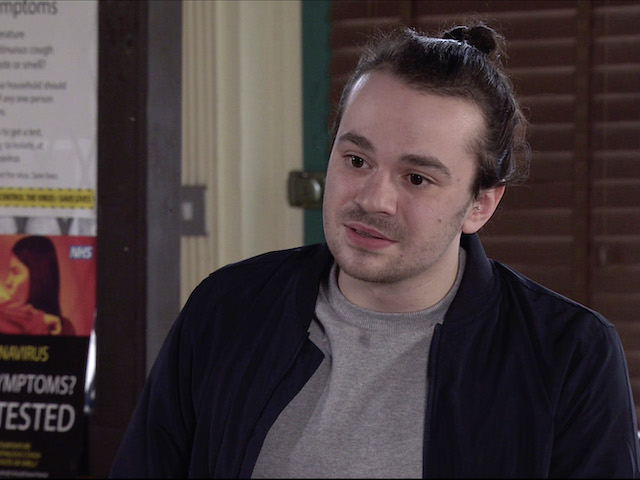 Seb on Coronation Street on May 5, 2021