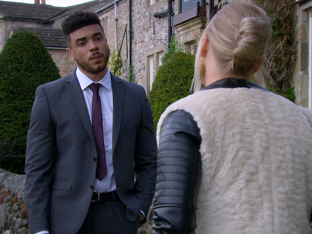 Nate and Tracy on Emmerdale on November 20, 2020