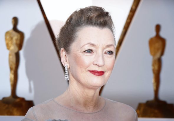 Lesley Manville pictured on March 4, 2018