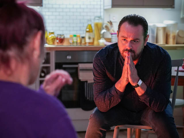 Tina and Mick on EastEnders on December 24, 2020