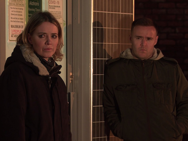 Abi and Tyrone on Coronation Street on January 1, 2021