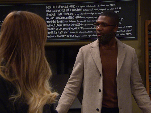 Sarah and Ethan on Emmerdale on January 12, 2021