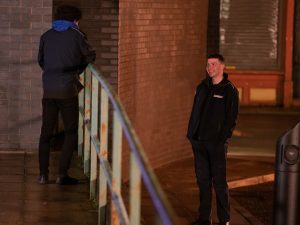 Simon on Coronation Street on February 17, 2021
