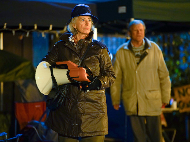 Residents confront Ray's redevelopment on Coronation Street on December 9, 2020