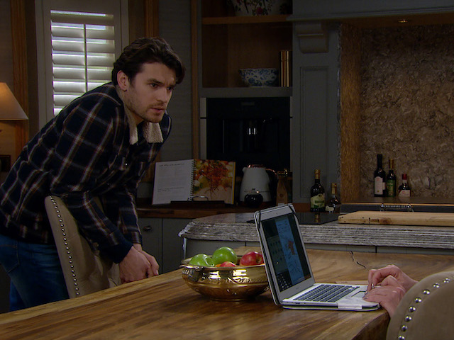 Kim and Mack on Emmerdale on January 19, 2021