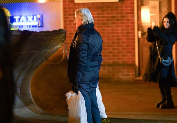 Residents confront Ray's redevelopment on Coronation Street on December 9, 2020