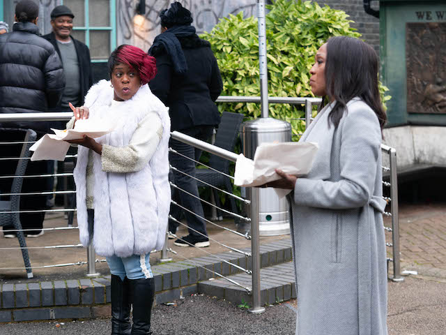 Kim and Denise on EastEnders on January 25, 2021
