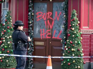 The Queen Vic is vandalised on EastEnders on December 10, 2020
