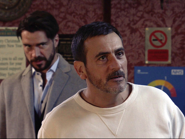 Carla, Daniel and Peter on Coronation Street on December 9, 2020
