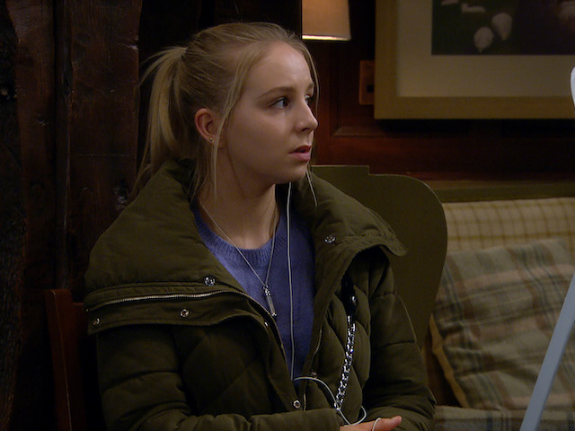 Nate and Belle on Emmerdale on November 17, 2020