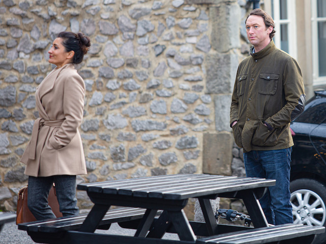 Tracy, Liam and Leyla on Emmerdale on December 10, 2020