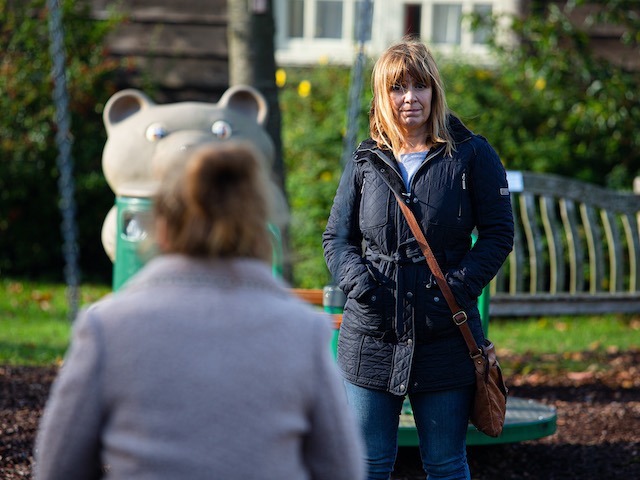 Rhona and Laurel on Emmerdale on December 14, 2020