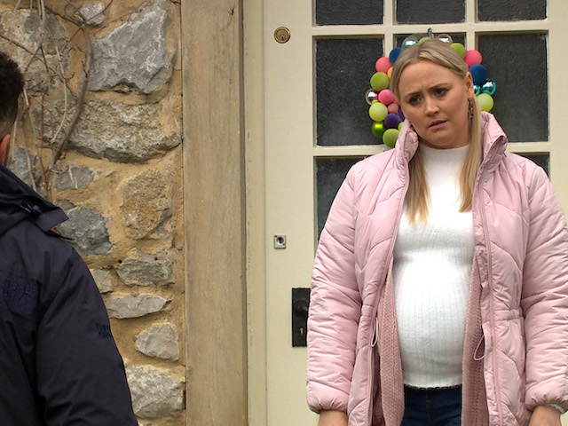 Tracy and Nate on Emmerdale on January 8, 2021