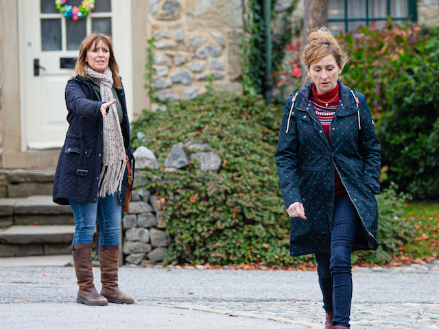 Rhona and Laurel on Emmerdale on December 10, 2020