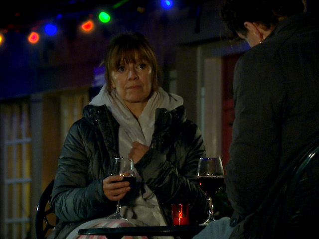 Rhona and Marlon on Emmerdale on December 31, 2020