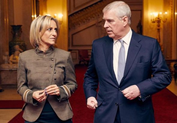 Emily Maitlis and Prince Andrew during the Newsnight interview