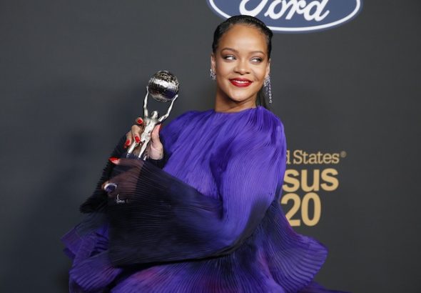 Rihanna pictured on February 22, 2020