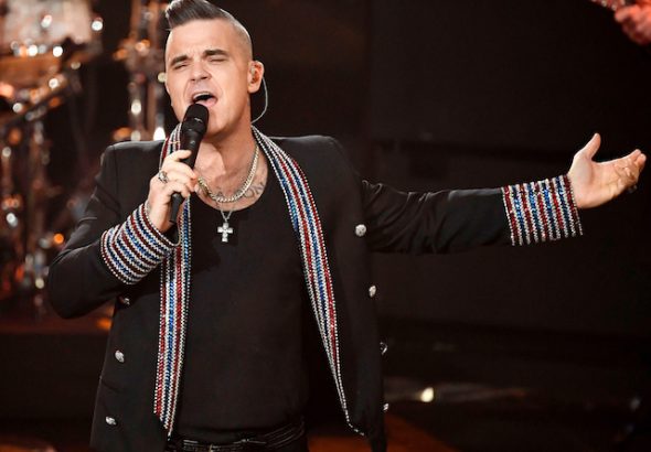 Robbie Williams pictured on December 7, 2019