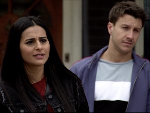 Alya and Ryan on Coronation Street on August 28, 2020