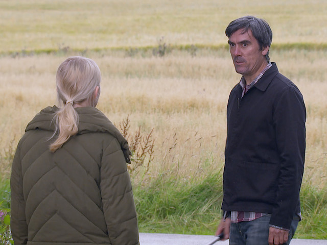 Belle and Cain on Emmerdale on September 23, 2020