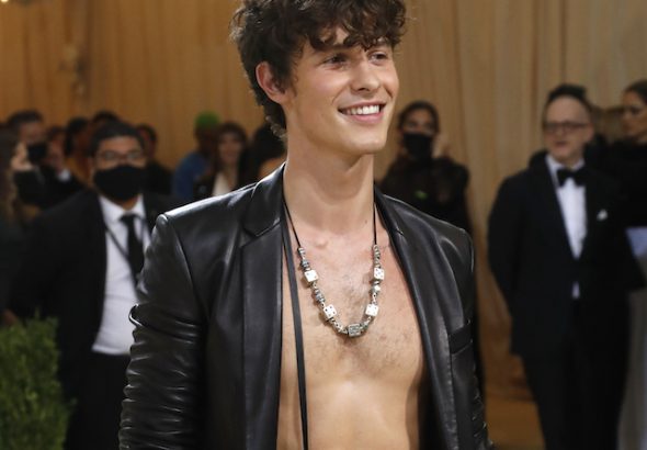 Shawn Mendes pictured on September 13, 2021