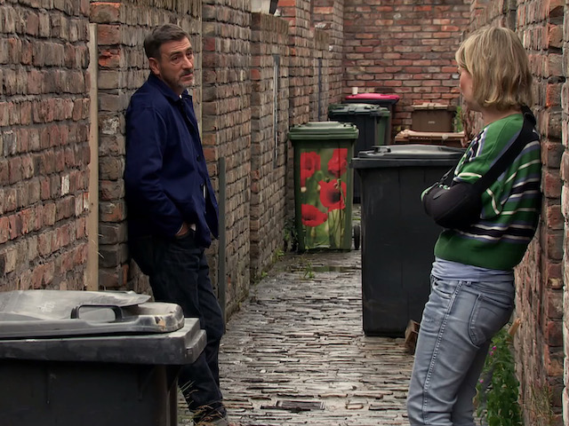 Debbie, Abi and Peter on Coronation Street on September 21, 2020